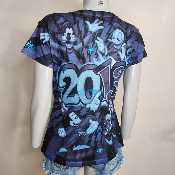 Y2k Disneyland Resorts Official Merch 2013 Mickey Mouse Graffiti Tee Size M - Picture 5 of 15